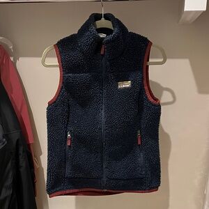 L.L. Bean Women’s Navy Sherpa Vest